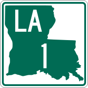 Louisiana Highway 1 marker