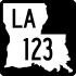 Louisiana Highway 123 marker
