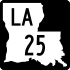 Louisiana Highway 25 marker