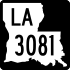 Louisiana Highway 3081 marker