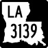 Louisiana Highway 3139 marker