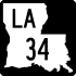 Louisiana Highway 34 marker