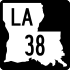 Louisiana Highway 38 marker