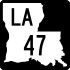 Louisiana Highway 47 marker