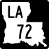 Louisiana Highway 72 marker