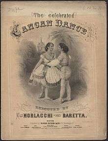 M'lls. Morlacci and Baretta dancing the Can Can Dance