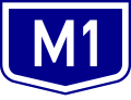 M1 motorway shield