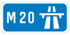 M20 motorway shield}}