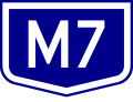 Hungarian M7 motorway shield