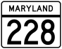 Maryland Route 228 marker