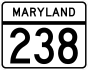 Maryland Route 238 marker