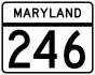Maryland Route 246 marker