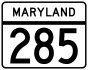 Maryland Route 285 marker
