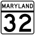 Maryland Route 32 marker