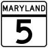 Maryland Route 5 marker
