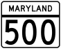 Maryland Route 500 marker