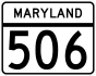 Maryland Route 506 marker