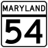 Maryland Route 54 marker
