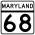 Maryland Route 68 marker