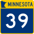 Trunk Highway 39 marker