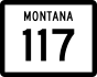 Montana Highway 117 marker