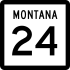 Montana Highway 24 marker