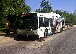 MTA Route 29 bus at the Cherry Hill Light Rail Station