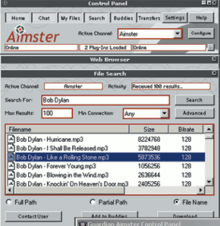 A screenshot from the Madster software showing the Control Panel and File Search windows.