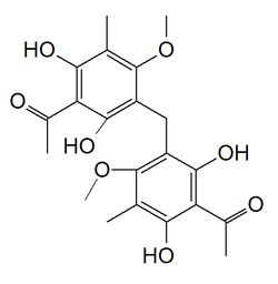 Chemical structure of mallotophenone