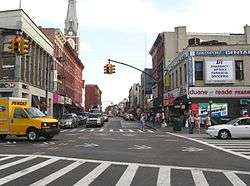 Manhattan Avenue, a busy street in Greenpoint, Brooklyn