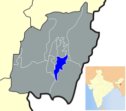 Location of Thoubal district in Manipur