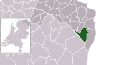 Highlighted position of Stadskanaal in a municipal map of Groningen