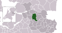 Highlighted position of Dalfsen in a municipal map of Overijssel
