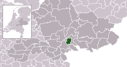 Highlighted position of Duiven in a municipal map of Gelderland