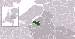 Highlighted position of Ermelo in a municipal map of Gelderland
