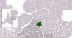 Highlighted position of Heerde in a municipal map of Gelderland