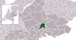 Highlighted position of Rheden in a municipal map of Gelderland