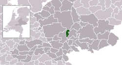 Highlighted position of Rozendaal in a municipal map of Gelderland