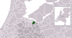 Highlighted position of Eemnes in a municipal map of Utrecht