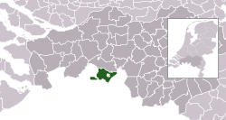 Highlighted position of Baarle-Nassau in a municipal map of North Brabant