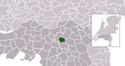 Highlighted position of Schijndel in a municipal map of North Brabant