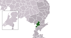 Highlighted position of Maasgouw in a municipal map of Limburg