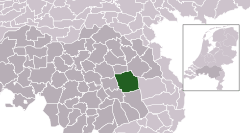 Highlighted position of Gemert-Bakel in a municipal map of North Brabant