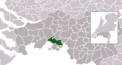 Highlighted position of Alphen-Chaam in a municipal map of North Brabant