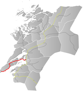 Map of Nord-Trøndleag county showing the location of Fv755.