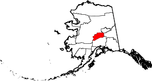 State map highlighting Denali Borough
