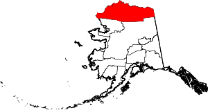 State map highlighting North Slope Borough