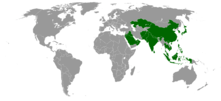 Countries in Asia with Burger King locations