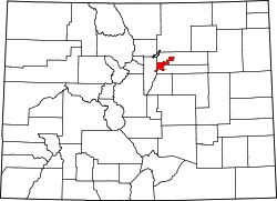 State map highlighting City and County of Denver