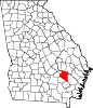 State map highlighting Appling County
